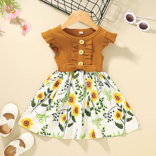 Adorable Floral Print Summer Dress