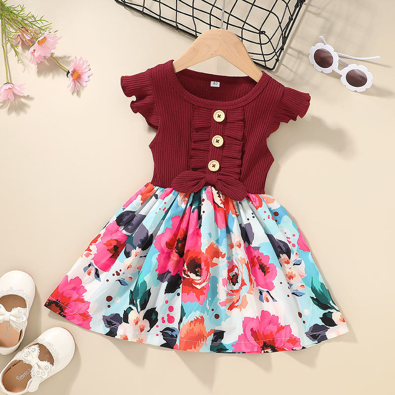 Adorable Floral Print Summer Dress