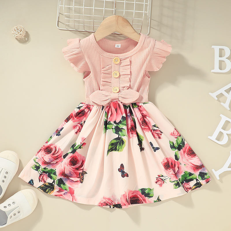 Adorable Floral Print Summer Dress