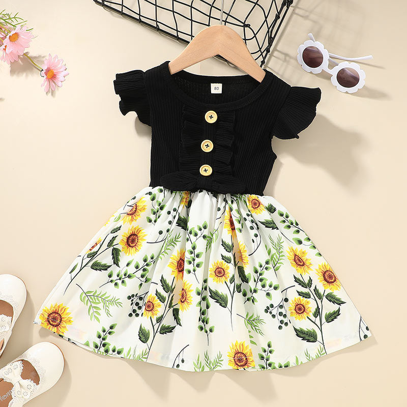 Adorable Floral Print Summer Dress