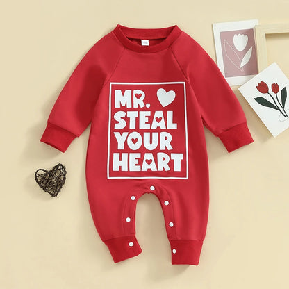 Lovely Valentine Baby Jumpsuit for Boys