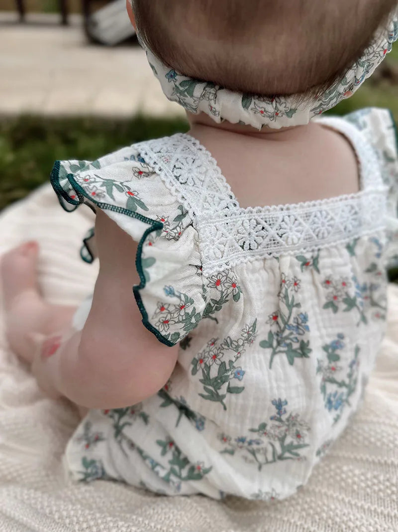 Sweet Baby Girl Romper with Headband