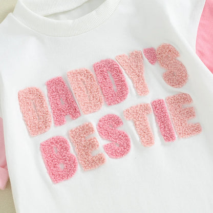 Cute Baby Girls Letter Print Romper