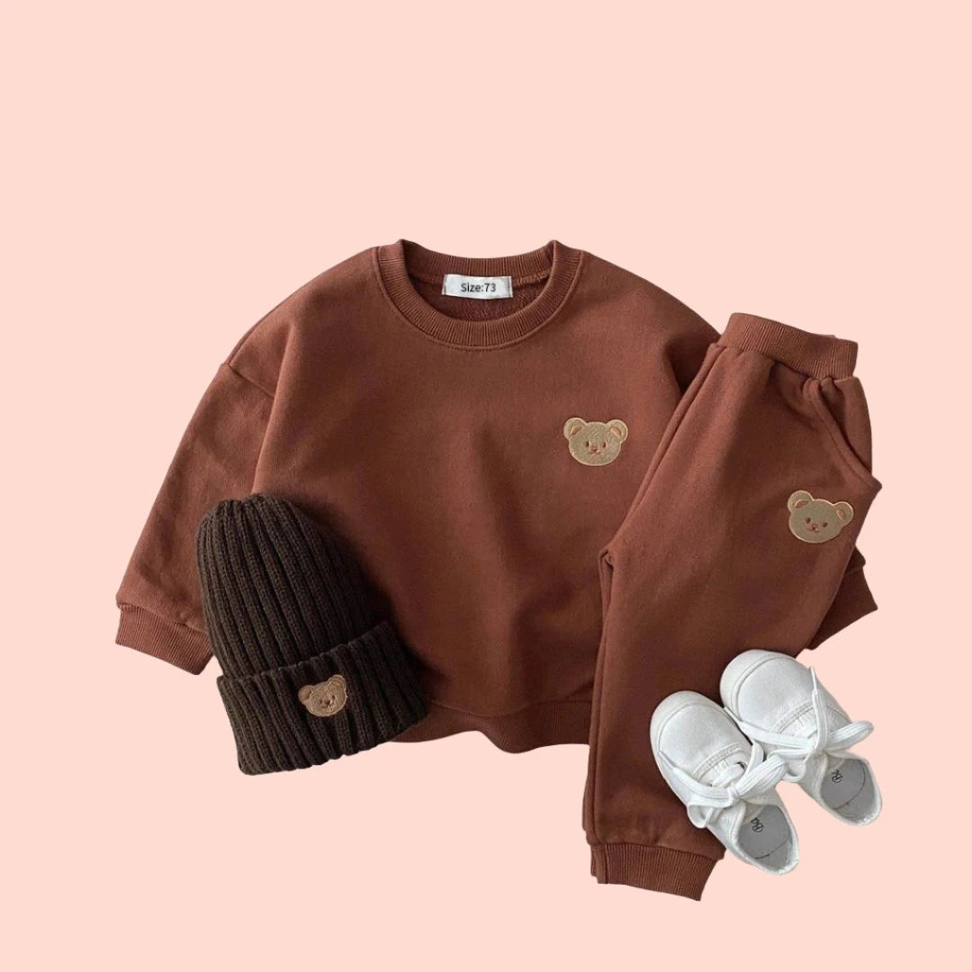 Adorable Bear Sweatshirt & Pants Set