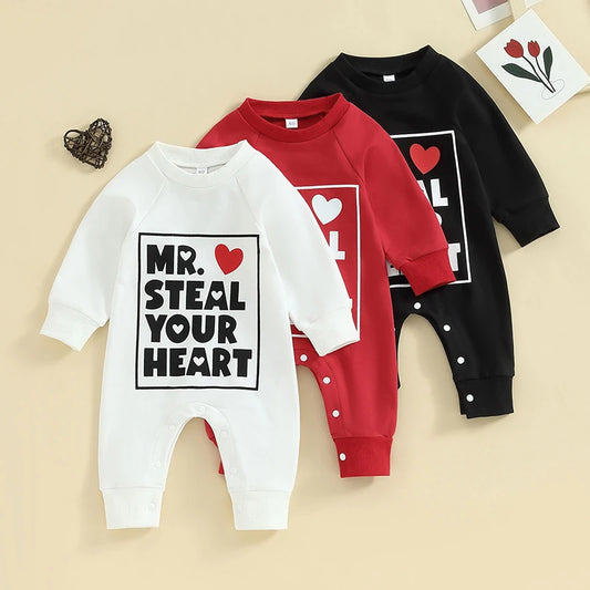 Lovely Valentine Baby Jumpsuit for Boys