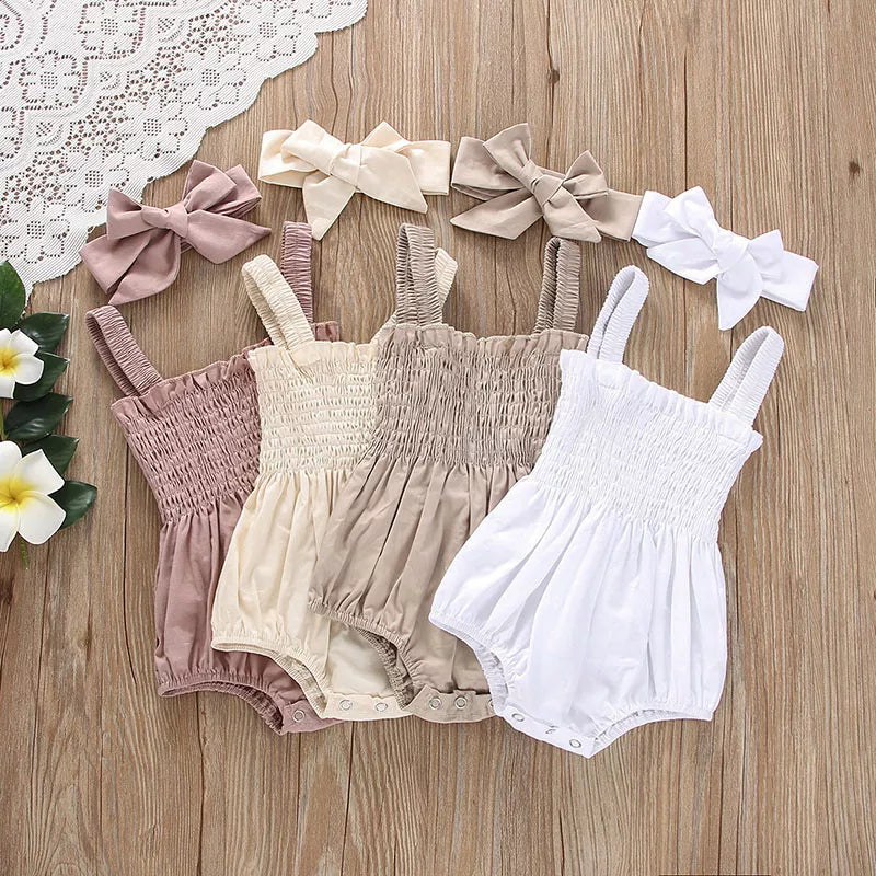 Cute Summer Baby Jumpsuit Set